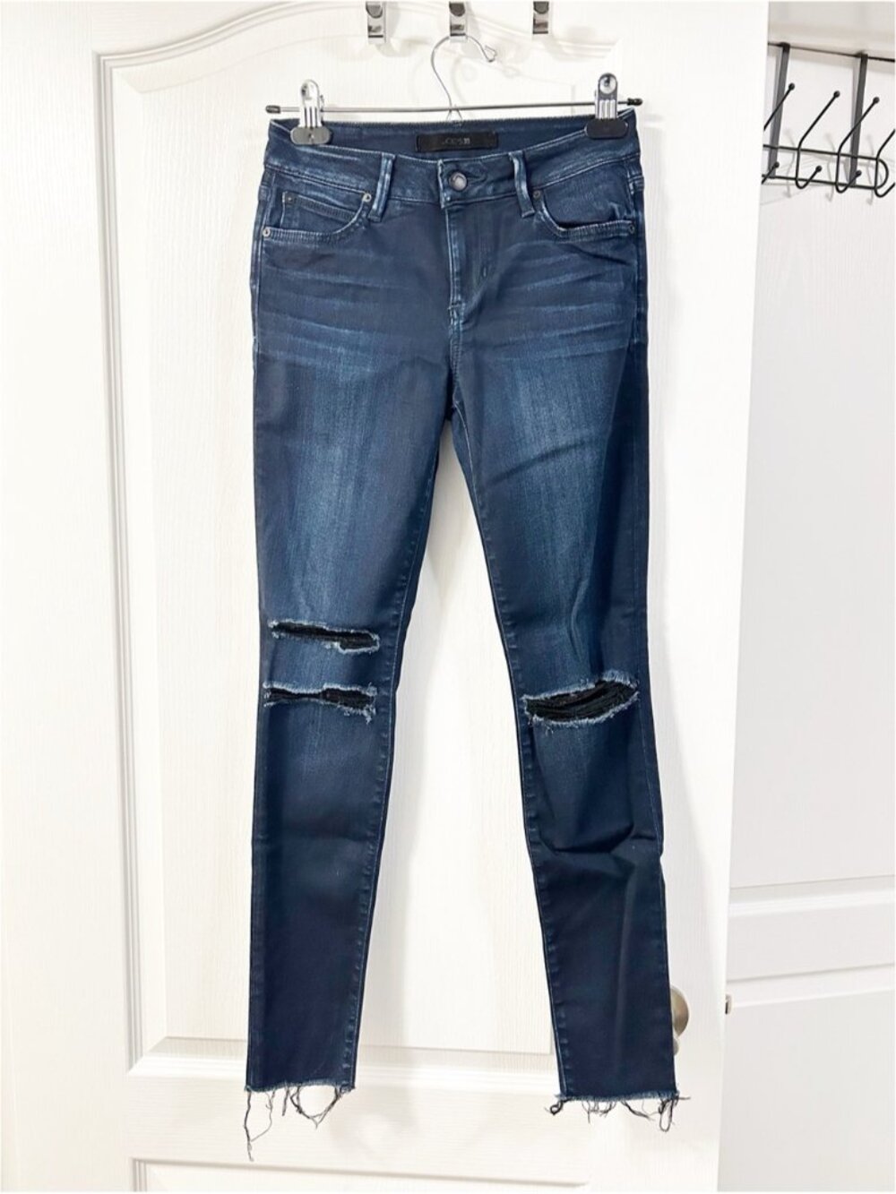 Anthropologie Joe's Jeans Womens Jeans Dark Wash Skinny 25 Distressed Grunge